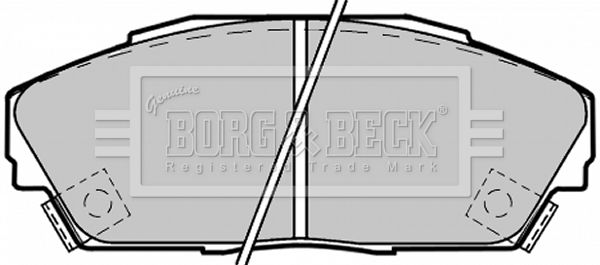 BORG & BECK Комплект тормозных колодок, дисковый тормоз BBP1217